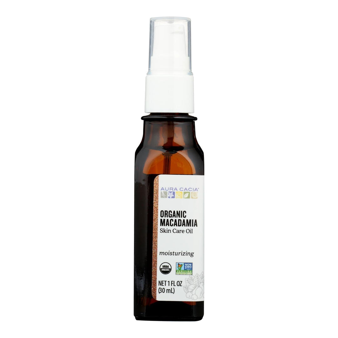 Aura Cacia - Macadamia Skin Care Oil Certified Organic - 1 Fl Oz - Maras Green